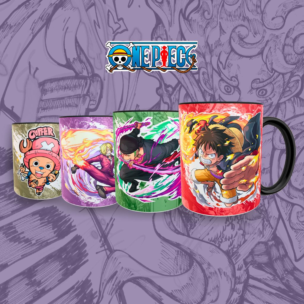 Juego de 4 Tazas One piece