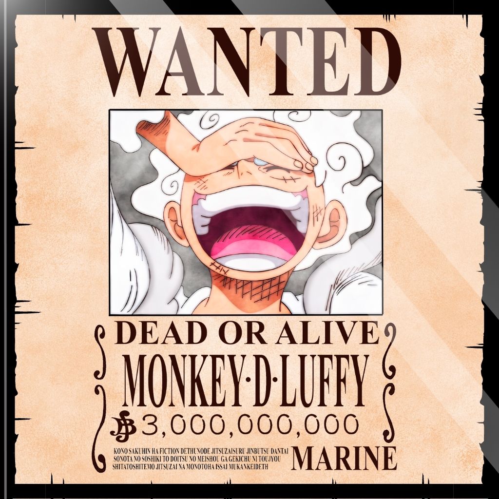 Posavaso Wanted Luffy Gear 5 - One piece