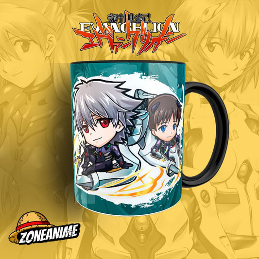 Taza Kawaru y shinji - Evangelion