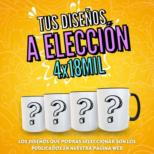 Pack de 4 tazas a Elección ;)